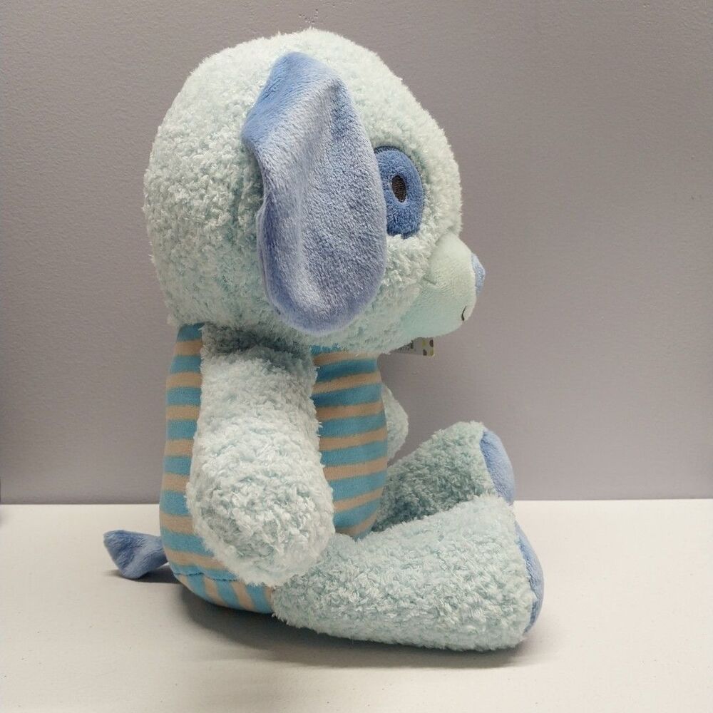 Hallmark Cuddly Puppy Plush Blue Baby Lovey 10" Sewn Eyes NWT Gift - Picture 6 of 16